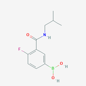 Chemical structure of 4-Fluoro-3-isobutylcarbamoylbenzeneboronic acid