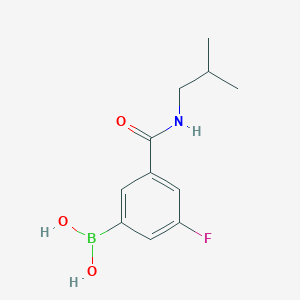 Chemical structure of 3-Fluoro-5-(isobutylcarbamoyl)benzeneboronic acid