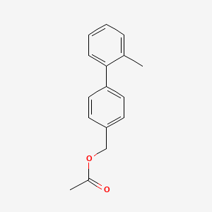 Chemical structure of {2'-methyl-[1,1'-biphenyl]-4-yl}methyl acetate