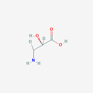 Chemical structure of [S-(R*,R*)]-3-Amino-2-hydroxy-propanoic-2,3-d2 Acid