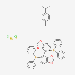 Chemical structure of [RuCl(p-cymene)((S)-segphos)]Cl