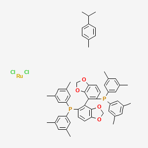 Chemical structure of [RuCl(p-cymene)((S)-dm-segphos)]Cl
