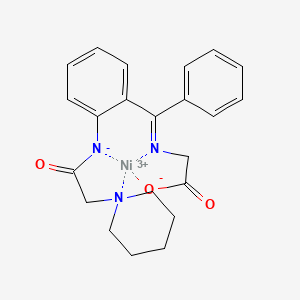 Chemical structure of [N -[α-[2-(Piperidinoacetamido)phenyl]benzylidene]glycinato]nickel