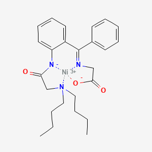 Chemical structure of [N -[α-[2-(Dibutylglycinamido)phenyl]benzylidene]glycinato]nickel