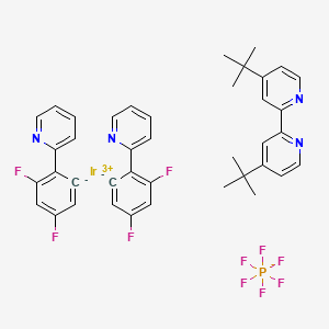 Chemical structure of [Ir(dFppy)2(dtbbpy)]PF6