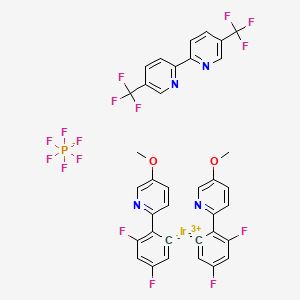Chemical structure of [Ir(dFOMeppy)2-(5,5'-dCF3bpy)]PF6