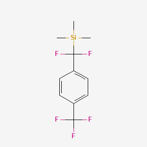 Chemical structure of [alpha,alpha-Difluoro-4-(trifluoromethyl)benzyl]trimethylsilane