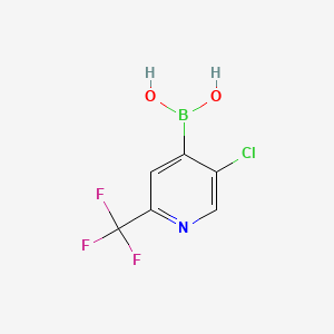 Chemical structure of [5-CHLORO-2-(TRIFLUOROMETHYL)PYRIDIN-4-YL]BORONIC ACID