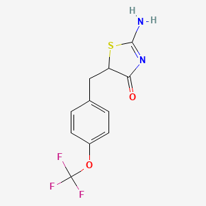 Chemical structure of [5-(4-Methoxy-2-trifluoromethylphenyl)-[1,3,4]thiadiazol-2-yl]-methanol