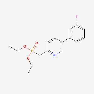 Chemical structure of Diethyl {[4-(3-fluorophenyl)-2-pyridyl]methyl} phosphonate