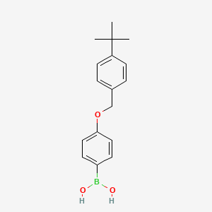 Chemical structure of (4-((4-(tert-Butyl)benzyl)oxy)phenyl)boronic acid
