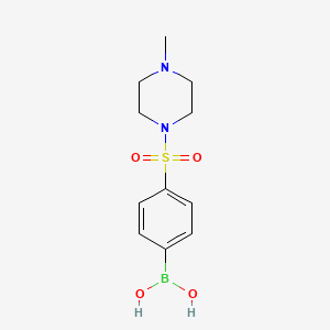 Chemical structure of 4-(4-Methyl-piperazinesulfonyl)phenyl boronic acid