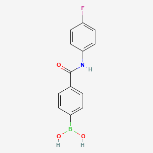 Chemical structure of [4-[(4-fluorophenyl)carbamoyl]phenyl]boronic acid