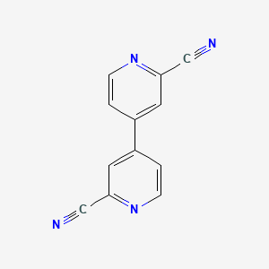 Chemical structure of [4,4'-bipyridine]-2,2'-dicarbonitrile