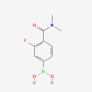 Chemical structure of 4-(Dimethylcarbamoyl)-3-fluorobenzeneboronic acid