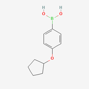 Chemical structure of [4-(Cyclopentyloxy)phenyl]boronic acid