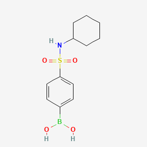 Chemical structure of [4-(cyclohexylsulfamoyl)phenyl]boronic acid