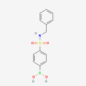 Chemical structure of [4-(benzylsulfamoyl)phenyl]boronic acid