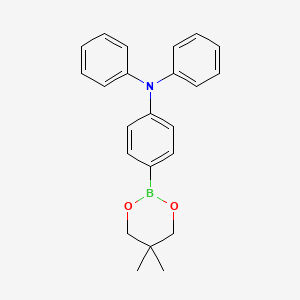 Chemical structure of [4-(5,5-dimethyl[1,3,2]dioxaborinan-2-yl)phenyl]diphenylamine