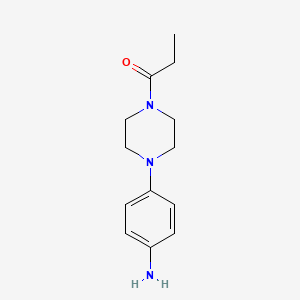 Chemical structure of [4-(4-PRopionylpiperazin-1-yl)phenyl]amine