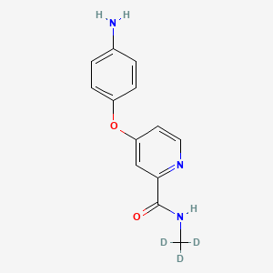 Chemical structure of [4-(4-Aminophenoxy)(2-pyridyl)]-N-(methyl-d3)carboxamide