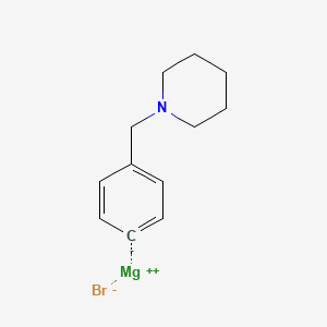 Chemical structure of [4-(1-Piperidinylmethyl)phenyl]magnesium bromide