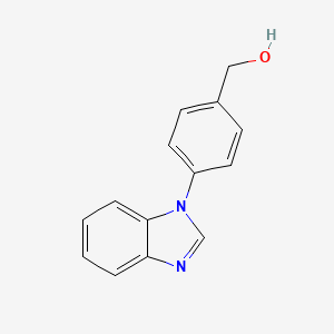 Chemical structure of 4-(1H-Benzimidazol-1-yl)benzenemethanol