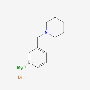 Chemical structure of [3-(1-Piperidinylmethyl)phenyl]magnesium bromide