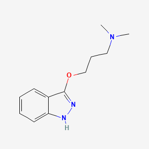 Chemical structure of [3-(1H-indazol-3-yloxy)propyl]dimethylamine