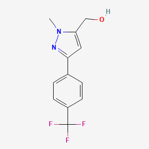 Chemical structure of [2-Methyl-5-[4-(trifluoromethyl)phenyl]pyrazol-3-yl]methanol