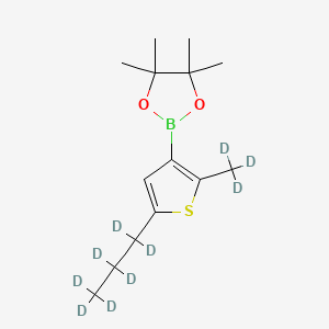Chemical structure of [2-Methyl-5-(n-propyl)-d10]-thiophene-3-boronic acid pinacol ester