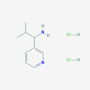 Chemical structure of [2-Methyl-1-(3-pyridinyl)propyl]amine dihydrochloride