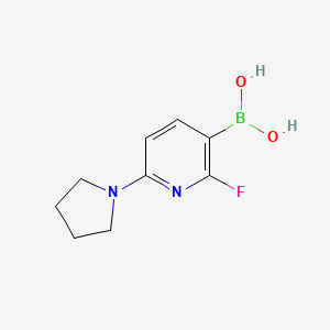 Chemical structure of [2-fluoro-6-(pyrrolidin-1-yl)pyridin-3-yl]boronic acid