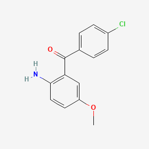 Chemical structure of (2-Amino-5-methoxyphenyl)(4-chlorophenyl)methanone