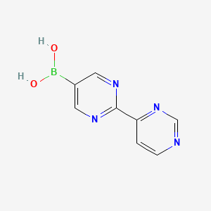 Chemical structure of [2,4'-bipyrimidin]-5-ylboronic acid