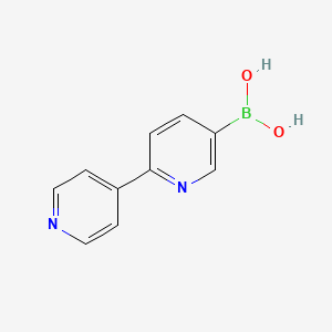 Chemical structure of [2,4'-bipyridin]-5-ylboronic acid