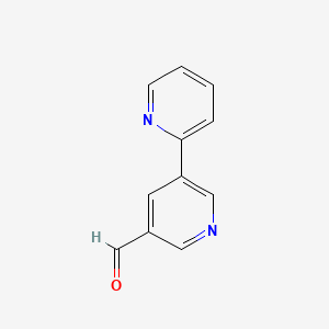 Chemical structure of [2,3'-Bipyridine]-5'-carbaldehyde