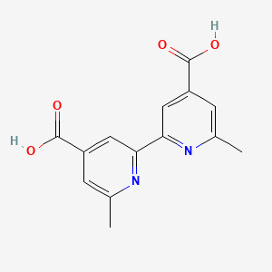 Chemical structure of 6,6'-Dimethyl(2,2'-bipyridine)-4,4'-dicarboxylic acid