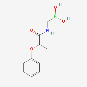 Chemical structure of (2-Isopropyl-6-(methoxycarbonyl)pyridin-4-yl)boronic acid