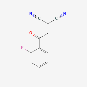 Chemical structure of [2-(2-fluorophenyl)-2-oxoethyl]propanedinitrile