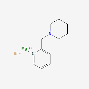 Chemical structure of Bromo[2-(1-piperidinylmethyl)phenyl]magnesium
