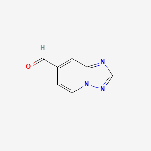 Chemical structure of [1,2,4]Triazolo[1,5-a]pyridine-7-carbaldehyde