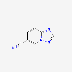 Chemical structure of [1,2,4]Triazolo[1,5-a]pyridine-6-carbonitrile