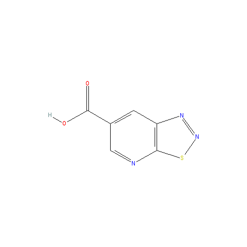 Chemical structure of [1,2,3]thiadiazolo[5,4-b]pyridine-6-carboxylicacid