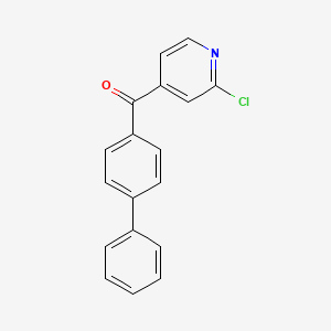 Chemical structure of [1,1-Biphenyl]-4-yl(2-chloropyridin-4-yl)methanone