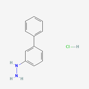 Chemical structure of [1,1'-Biphenyl]-3-ylhydrazine hydrochloride