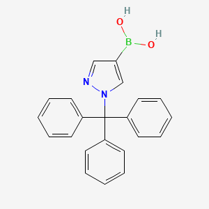 Chemical structure of (1-Trityl-1H-pyrazol-4-yl)boronic acid