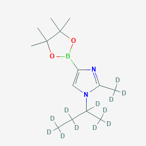 Chemical structure of [1-(sec-Butyl)-2-methyl-d12]-imidazole-4-boronic acid pinacol ester