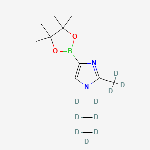 Chemical structure of [1-(n-Propyl)-2-methyl-d10]-imidazole-4-boronic acid pinacol ester
