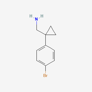 Chemical structure of [1-(4-bromophenyl)cyclopropyl]methanamine